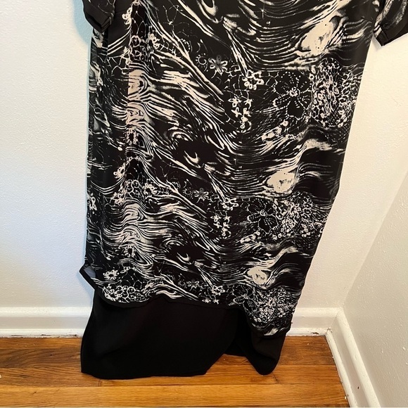 Mlle Gabrielle Maxi Dress Black White Floral - Picture 8 of 12